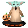 Halloween Inflatable Decoration-National Tree Company Halloween Inflatable Decoration, Green, Mandalorian, Self Inflating, Plug In, 78 Inches