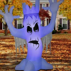 Halloween Inflatable Decoration-National Tree Company Halloween Inflatable Giant Haunted Tree, Led Lights, 12 Foot