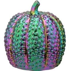 Halloween Table Decoration-National Tree Company Halloween Iridescent Pumpkin Decoration, 10 Inches