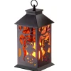 Halloween Table Decoration-National Tree Company Halloween Lantern With Led Lights, Carved Images Of Owls, Pumpkins, Leafless Trees , 12 Inches