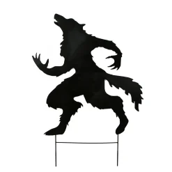 Halloween Outdoor Decoration-National Tree Company Halloween Lawn Decoration, Black, Werewolf, Includes Garden Stakes, 38 Inches