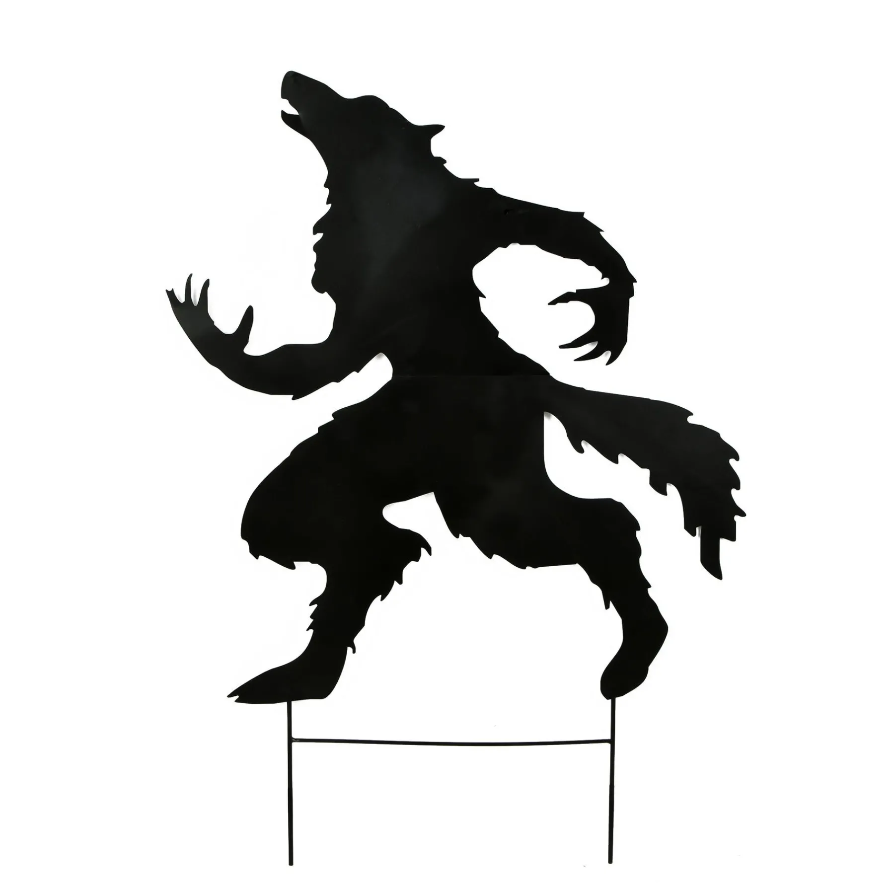 Halloween Outdoor Decoration-National Tree Company Halloween Lawn Decoration, Black, Werewolf, Includes Garden Stakes, 38 Inches