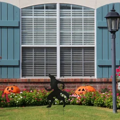 Halloween Outdoor Decoration-National Tree Company Halloween Lawn Decoration, Black, Werewolf, Includes Garden Stakes, 38 Inches