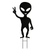 Halloween Outdoor Decoration-National Tree Company Halloween Lawn Decoration, Black, Alien, Includes Garden Stakes, 38 Inches