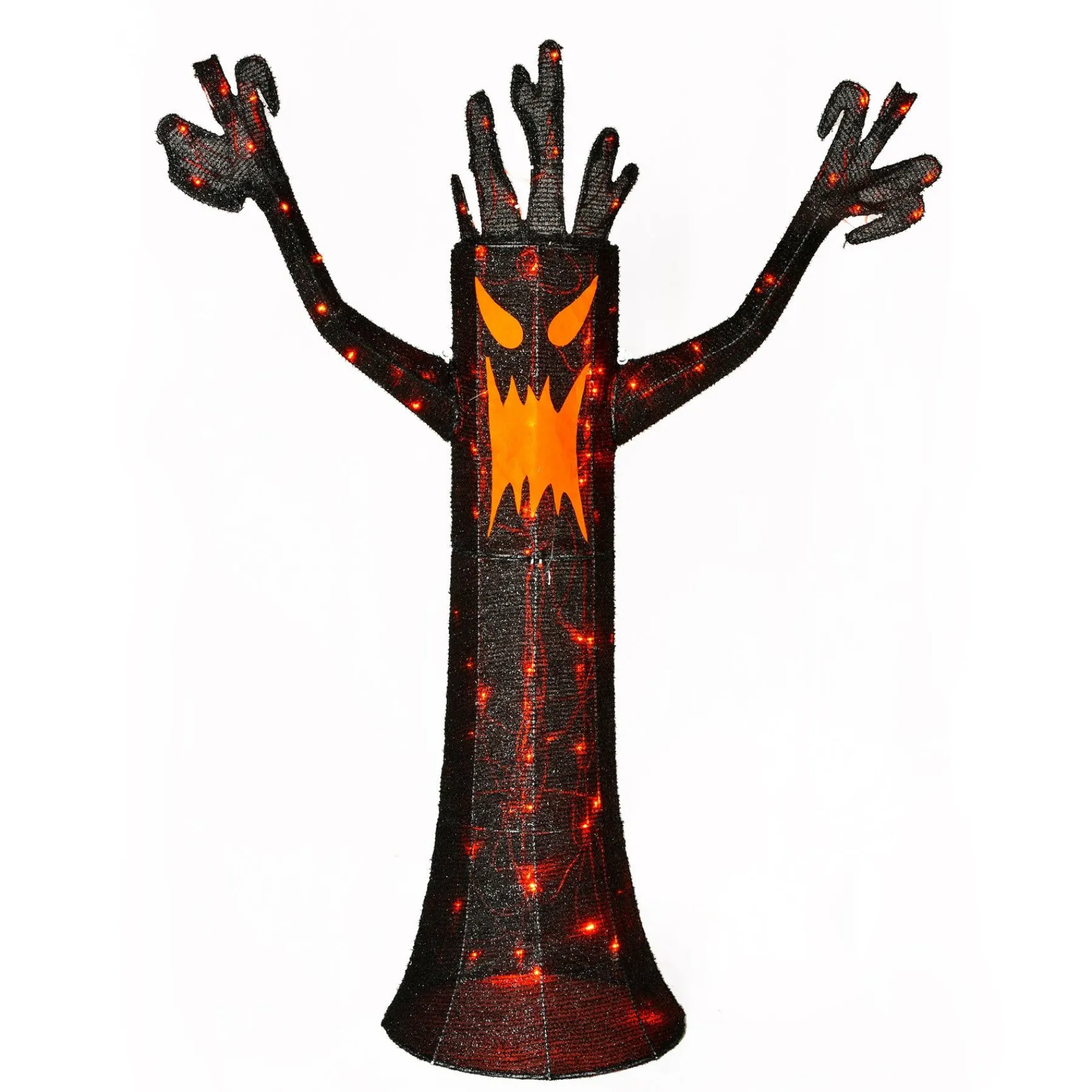Halloween Outdoor Decoration-National Tree Company Halloween Lawn Decoration, Black, Spooky Tree, Led Lights, Plug In, 4 Feet