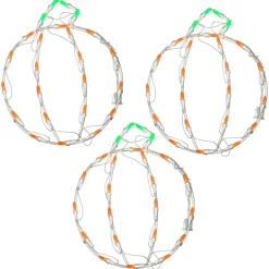 Halloween Signs Decoration-National Tree Company Halloween Lighted Sign Decoration, White, Mini Pumpkin Trio, Led Lights, Plug In, 14 Inches