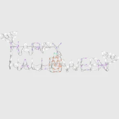 Halloween Signs Decoration-National Tree Company Halloween Lighted Sign Decoration, White, Happy Halloween Sign, Led Lights, Plug In, 57 Inches