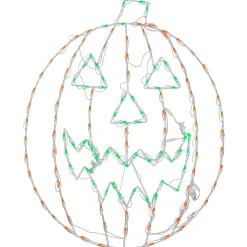 Halloween Signs Decoration-National Tree Company Halloween Lighted Sign Decoration, White, Jack O' Lantern, Led Lights, Plug In, 44 Inches