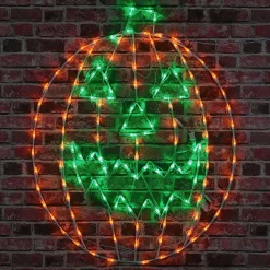 Halloween Signs Decoration-National Tree Company Halloween Lighted Sign Decoration, White, Jack O' Lantern, Led Lights, Plug In, 44 Inches