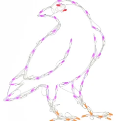 Halloween Signs Decoration-National Tree Company Halloween Lighted Sign Decoration, White, Raven, Led Lights, Plug In, 2 Feet