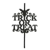 Halloween Wreath-National Tree Company Halloween Metal Wreath Hanger, Black, 'Trick Or Treat', 19 Inches