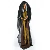 Halloween Animated Decoration-National Tree Company Halloween Pre Lit Animated Scary Old Witch, Brown, Sound Activated, Led Lights, Battery Operated, 63 Inches