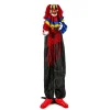 Halloween Animated Decoration-National Tree Company Halloween Pre Lit Animated Creepy Clown, Red, Sound Activated, Led Lights, Battery Operated, 63 Inches