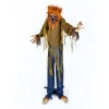 Halloween Animated Decoration-National Tree Company Halloween Pre Lit Animated Werewolf, Brown, Sound Activated, Led Lights, Battery Operated, 63 Inches
