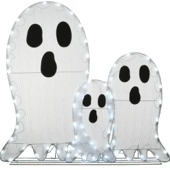 Halloween Outdoor Decoration-National Tree Company Halloween Pre-Lit Ghost Trio Outdoor Decoration, Led Lights, 36 Inches