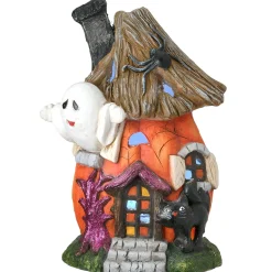 Halloween Table Decoration-National Tree Company Halloween Pre-Lit Haunted House Decoration, Led Lights, 18 Inches