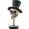 Halloween Table Decoration-National Tree Company Halloween Skull In Top Hat Table Decoration, 12 Inches