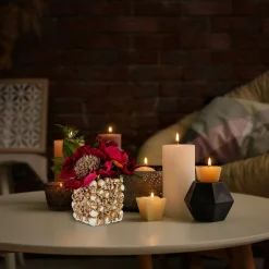 Halloween Table Decoration-National Tree Company Halloween Skulls Flower Pot, White, Hand Crafted, 4 Inches