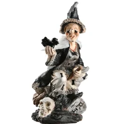 Halloween Table Decoration-National Tree Company Halloween Spooky Witch On A Broom Decoration, 10 In