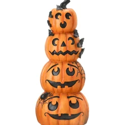 Halloween Outdoor Decoration-National Tree Company Halloween Stacked Smiling Jack-O-Lanterns Decoration, 39 Inches