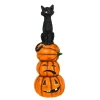 Halloween Table Decoration-National Tree Company Halloween Tabletop Decoration, Black, Black Cat With Pumpkin Stack, 32 Inches