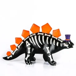 Halloween Table Decoration-National Tree Company Halloween Tabletop Decoration, Black, Stegosaurus, 1 Foot