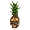 Halloween Table Decoration-National Tree Company Halloween Tabletop Decoration, Gold, Pineapple Skull, 14 Inches