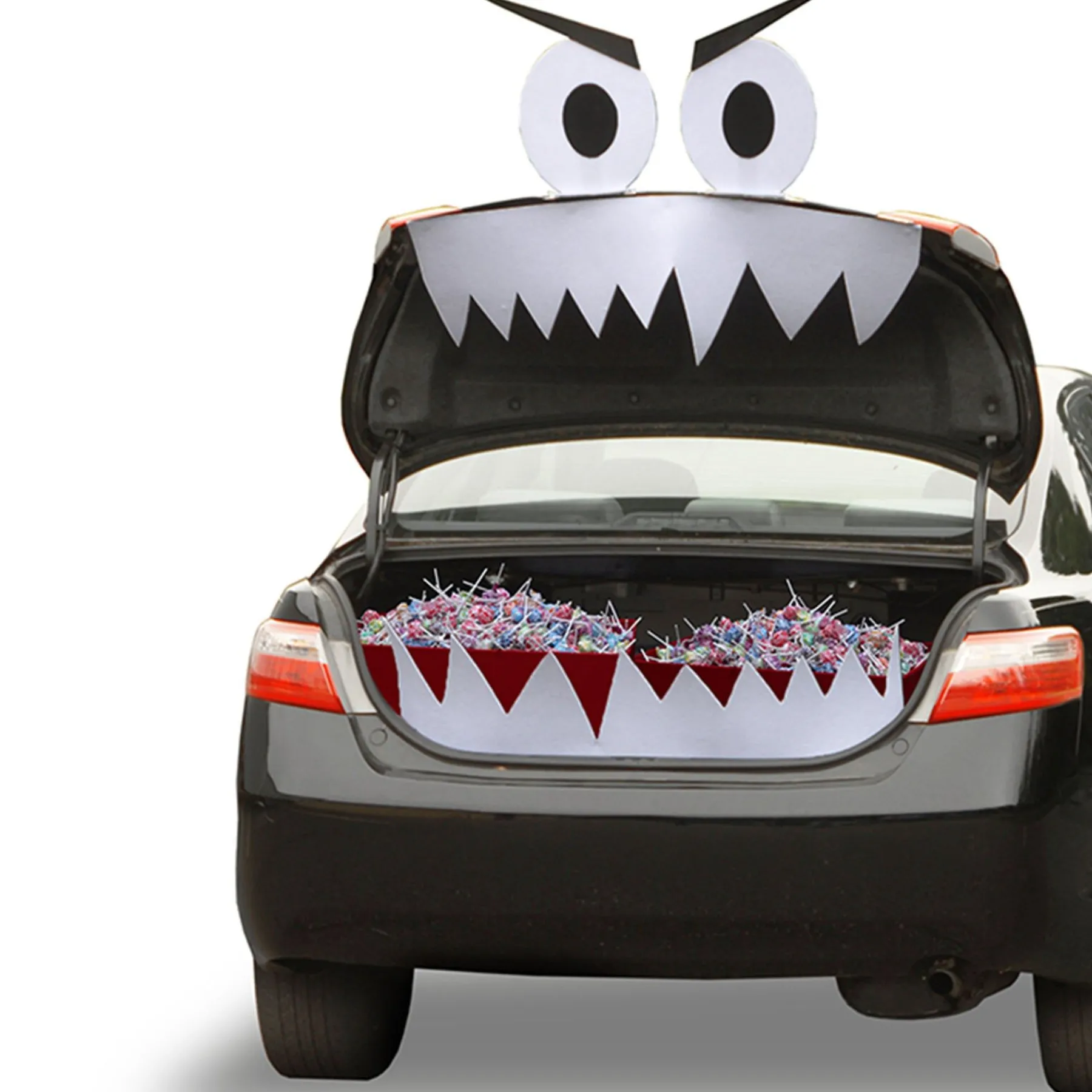 Halloween Car Decoration-National Tree Company Halloween Tricky Trunks Car Decoration Kit, Mean Streak, 4-Piece Kit