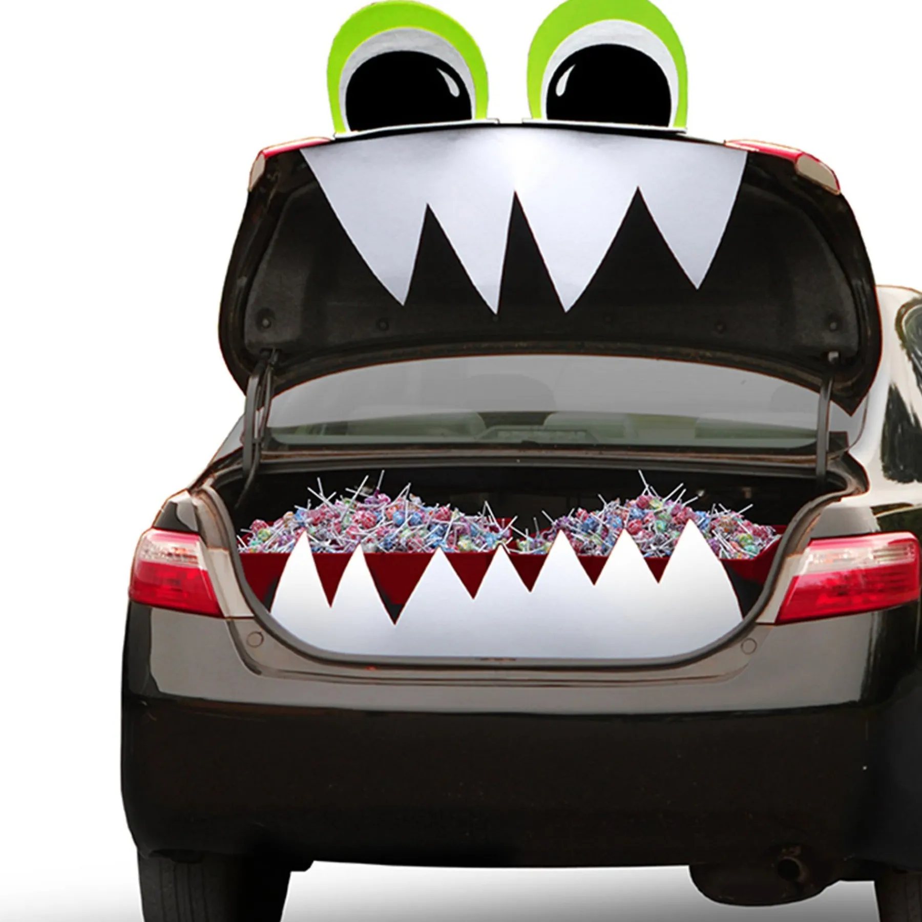 Halloween Car Decoration-National Tree Company Halloween Tricky Trunks Car Decoration Kit, Bright Eyes, 4-Piece Kit