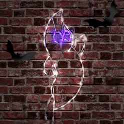 Halloween Signs Decoration-National Tree Company Hallowen Lighted Sign Decoration, White, Friendly Ghost, Led Lights, Plug In, 31 Inches