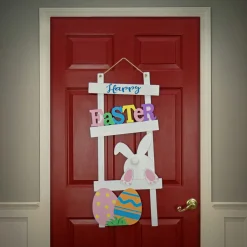 Easter Wall Decor-National Tree Company Happy Easter Hanging Wall Decoration, White, Includes Hanging Loop, Easter Collection, 36 Inches