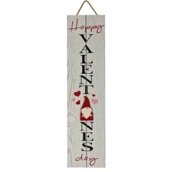 Valentine'S Day Accessories-National Tree Company Happy Valentine'S Day' Hanging Wall Decoration, White, Valentine'S Day Collection, 24 Inches