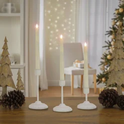Christmas Accessories-National Tree Company Hgtv Home Collection Flameless Heritage Candle Set, White Base