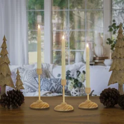 Christmas Accessories-National Tree Company Hgtv Home Collection Flameless Heritage Candle Set, Natural Base