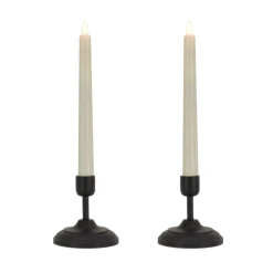 Christmas Accessories-National Tree Company Hgtv Home Collection Flameless Heritage Candle Pair, Black Base