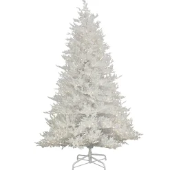 National Tree Company Full^Hgtv Home Collection Pre-Lit Christmas By The Sea Coral Artificial Tree With Artificial Tree Stand Pre-Strung With Warm White Led Lights , Plug In, Hgtv Home Collection, Coral, 9Ft
