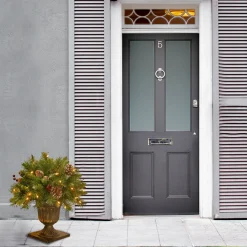 Christmas Greenery-National Tree Company 18In Frosted Berry Porch Bush With Clear Lights