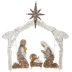 Christmas Outdoor Accessories-National Tree Company 72In. Nativity Scene With White Led Lights