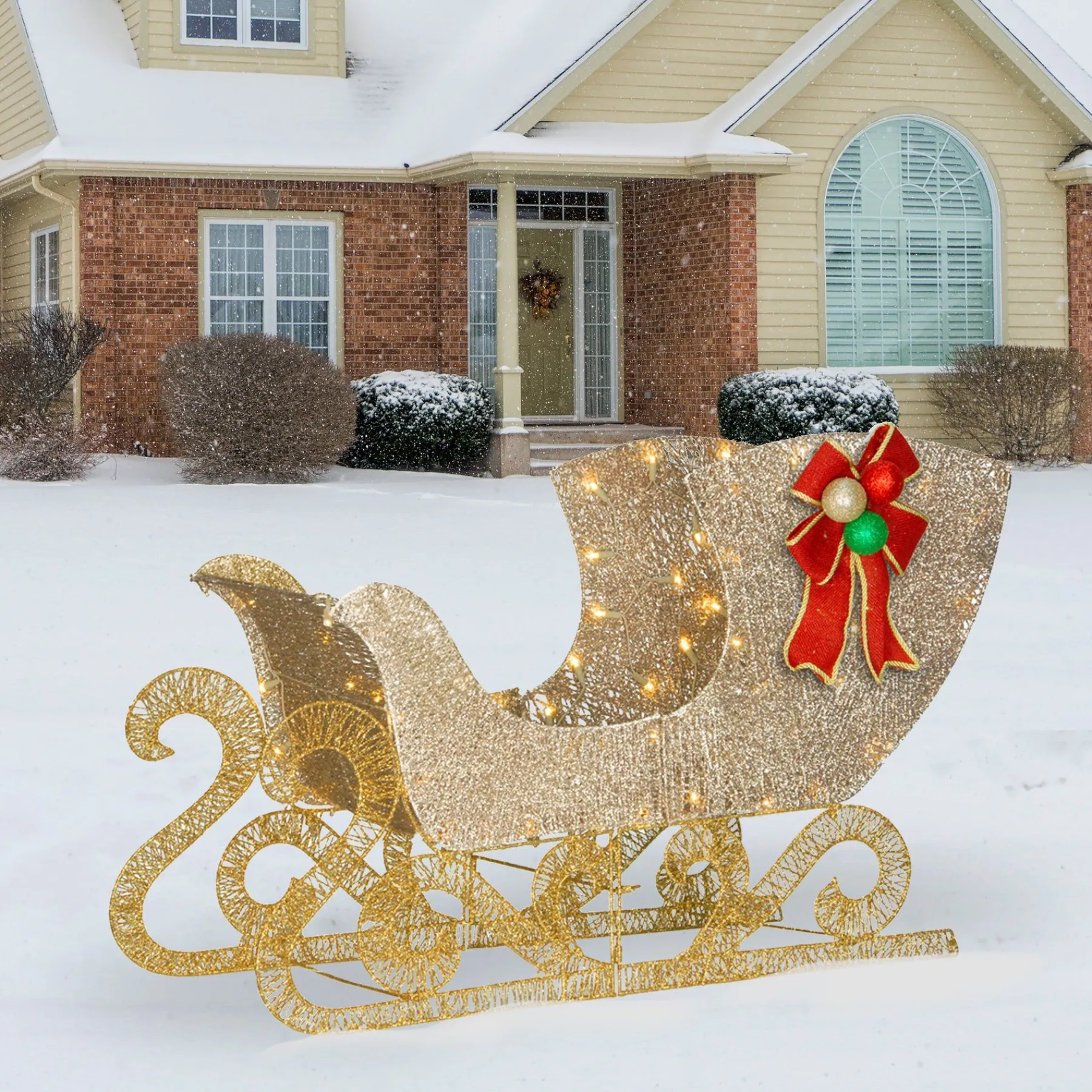 Christmas Outdoor Accessories-National Tree Company 38In. Santas Sleigh With Led Lights