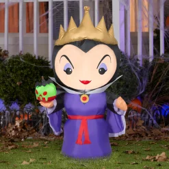 Halloween Inflatable Decoration-National Tree Company Inflatable Decoration, Black, Disney Evil Queen, Self Inflating, Plug In, Halloween Collection, 42 Inches