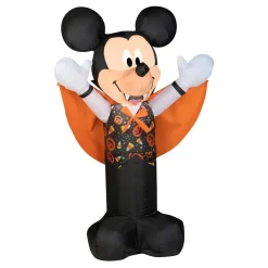 Halloween Inflatable Decoration-National Tree Company Inflatable Decoration, Black, Vampire Mickey Mouse, Self Inflating, Plug In, Halloween Collection, 42 Inches