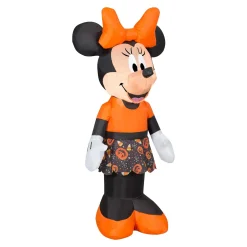 Halloween Inflatable Decoration-National Tree Company Inflatable Decoration, Orange, Halloween Minnie Mouse, Self Inflating, Plug In, Halloween Collection, 42 Inches
