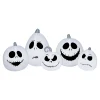 Halloween Inflatable Decoration-National Tree Company Inflatable Decoration, White, Jack Skellington Skulls, Self Inflating, Plug In, Halloween Collection, 90 Inches