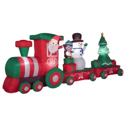 Christmas Inflatable-National Tree Company Inflatable Holiday Train, Led Lights, Plug In, Christmas Collection, 16 Feet