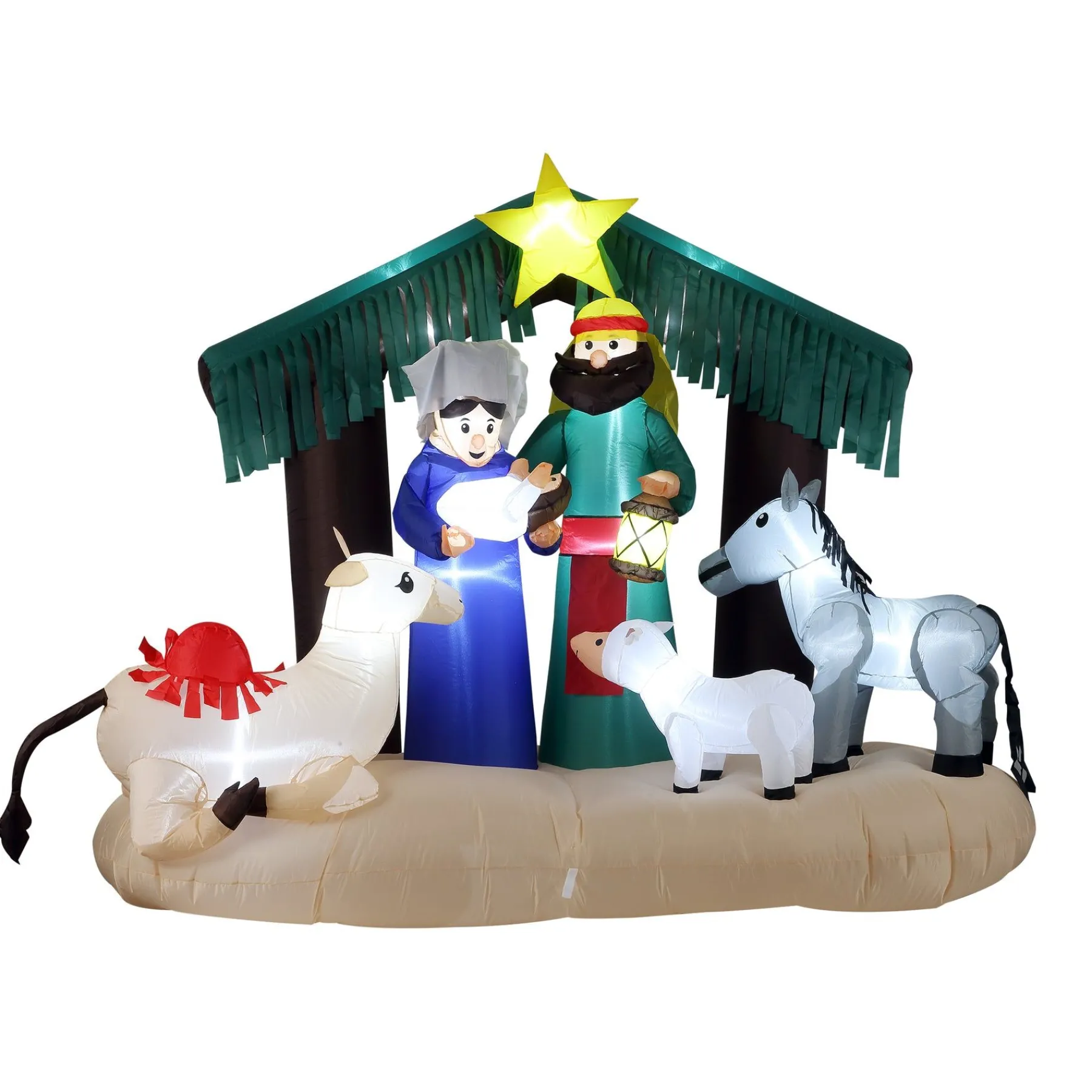 Christmas Inflatable-National Tree Company Inflatable Nativity Scene, Led Lights, Plug In, Christmas Collection, 65 Feet