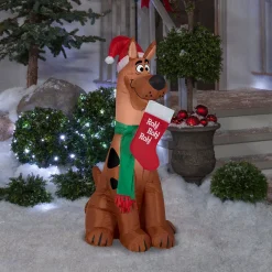 Christmas Inflatable-National Tree Company Inflatable Scooby Doo, Led Lights, Plug In, Christmas Collection, 3.5 Feet