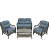 Patio Sets-National Tree Company Litherland Collection 4-Piece All-Weather Chat Set
