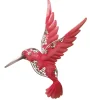 Outdoor Lawn Decor-National Tree Company Metal Wall Decoration, Majestic Pink Bird, Ornate Metal Design, Spring Collection, 14 Inches