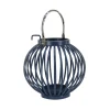Outdoor Lights-National Tree Company National Outdoor Living Lantern Candleholder, Rounded Shape, Dark Blue, Modern Design And Finish, Includes Metal Handle, 10 Inches