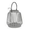 Outdoor Lights-National Tree Company National Outdoor Living Lantern Candleholder, Metal, Glacier Gray, Modern Design And Finish, Includes Metal Handle11 Inches